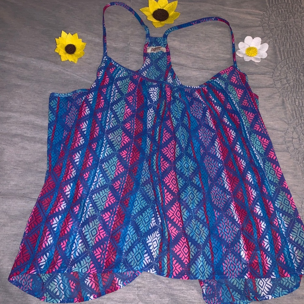 Sheer Razor Back Tank Top